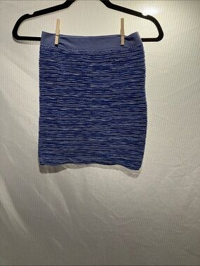 Textured Royal Blue Knit Mini Skirt